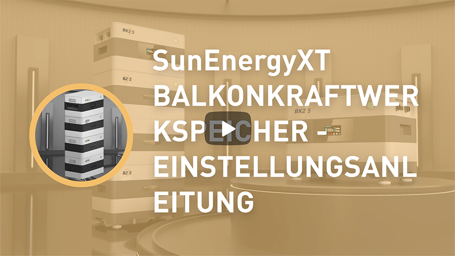 SunEnergyXT BALKONKRAFTWERK-SPEICHER IN DER SunEnergyXT APP
